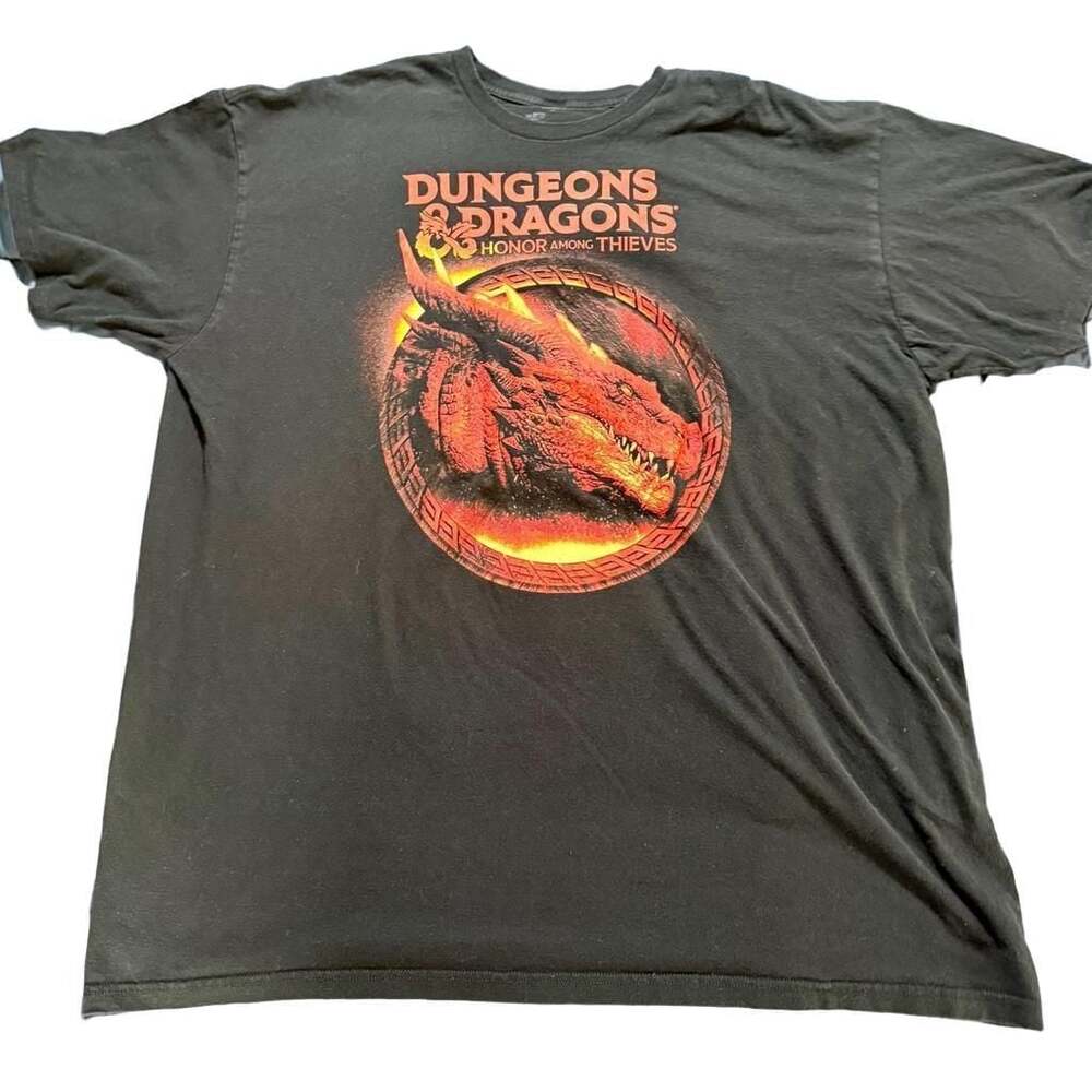 Dungeons & Dragons Honor Among Thieves Red Dragon Graphic Black T-Shirt